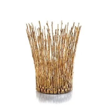 Elegant Somnia Wind Lamp - Brass with Golden Finish - Diam. 16.5 cm - Ht 19.5 cm