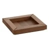 Elegant Walnut Solid Wood Tray - Finish - 15.2 x 15.2 x 2.5 cm