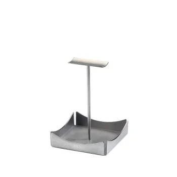 Elegant 18/10 Stainless Steel Satined Cruet Stand - 11.4 x 11.4 x 16 cm
