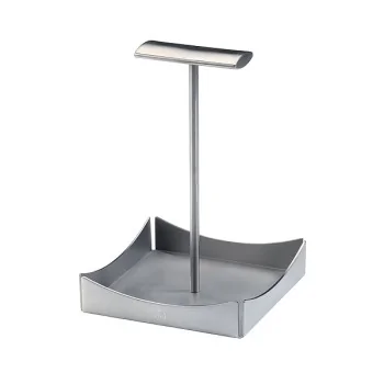 Elegant 18/10 Stainless Steel Satined Cruet Stand - 15.4 x 15.4 x 22.5 cm