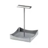 Elegant 18/10 Stainless Steel Satined Cruet Stand - 15.4 x 15.4 x 22.5 cm
