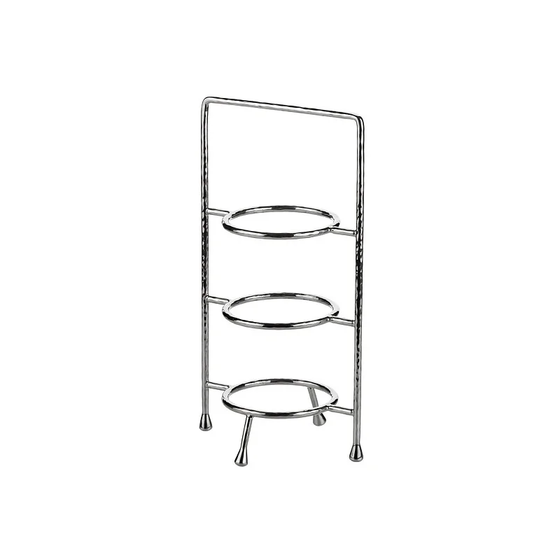 Elegant Hammered Stainless Steel Etagere - Three Tier Design (20.5 x 18 x 37.5 cm) - Zieher