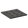 Elegant Anthracite Solid Surface Chocolate Insert - 15.8 x 15.8 x 1 cm