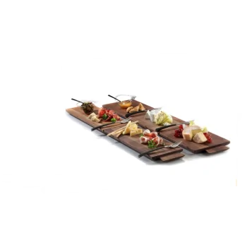 Elegant Walnut Cutting & Snack Board - Solid Wood (44.5 x 16 cm)