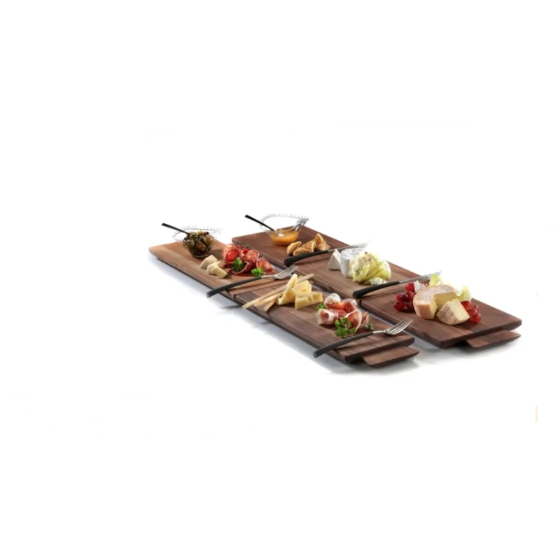 Elegant Walnut Cutting & Snack Board - Solid Wood (44.5 x 16 cm)