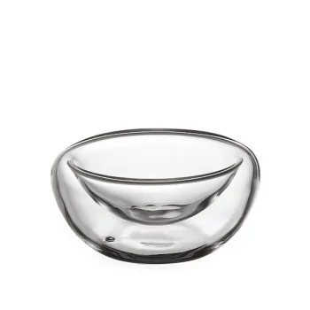 Elegant Borosilicate Glass Bowl - Double-Walled - 11 cm Diam. x 5.5 cm Ht - 0.15L Capacity - Set of Six