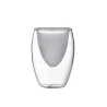 Elegant Satined/Clear Borosilicate Glass Bowl - Design - Double-Walled - Diam. 6.5 cm - Ht 9.5 cm - Vol. 0.08L - Set of