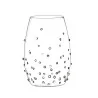 Elegant Knobbed Cocktail Glass - Borosilicate - 8.5 cm Diam. x 12 cm Ht - 0.5L Capacity - Set of Six