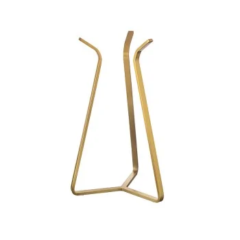 Elegant Decanter Dry Rack/Display - 18/10 Stainless Steel - Brushed Finish with Brass Accents - Ht: 26 cm