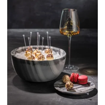 Elegant Coaster - Rock Collection - Marble - Polished- Diam. 14 cm Ht 2 cm