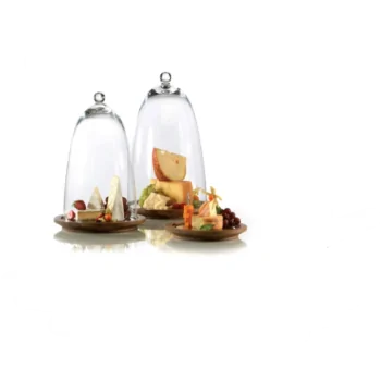 Elegant Clear Glass Cloche - Diam. 26 cm - Ht 43 cm