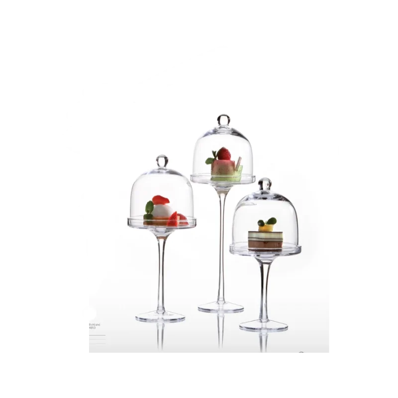 Elegant Clear Glass Stand - Diam. 11.5 cm Ht 13 cm