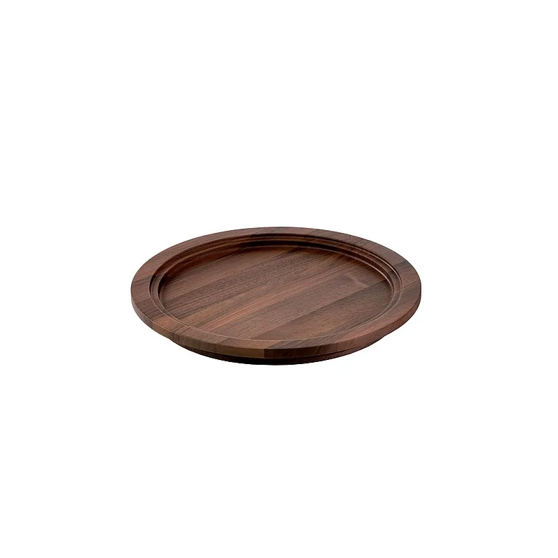 Elegant Coaster - Walnut Solid Wood - Diam. 30.5 cm x Ht 3 cm