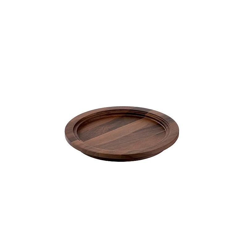 Elegant Coaster - Walnut Solid Wood - Diam. 27 cm x Ht 3 cm