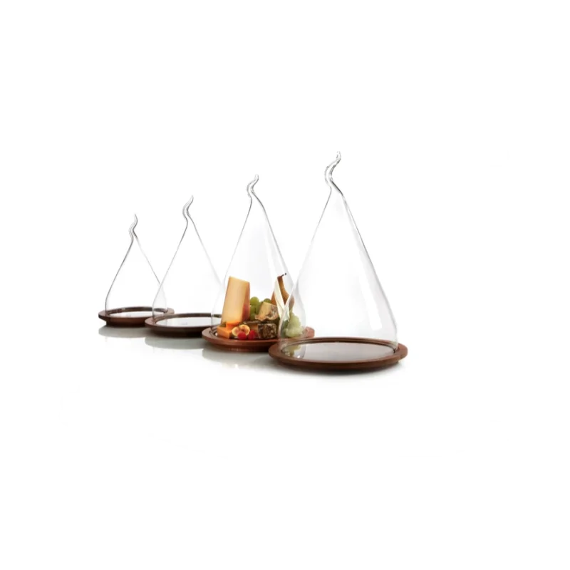 Elegant Borosilicate Glass Cloche - Diam. 9 cm - Ht 14-16 cm