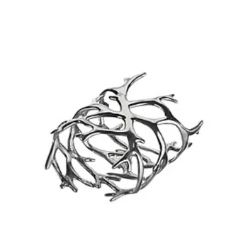 Elegant Pewter Alloy Napkin Rings - Reef Design (Dia 5.5 cm x 3.5 cm) - Length 7.5 cm - Set of 2