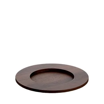Elegant Coaster - Walnut Solid Wood - Diam. 22 cm x Ht 2 cm
