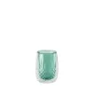 Elegant Diamonds Cocktail Glass - Double-Walled - Green/Clear - Diam. 8.2 cm - Ht 13.5 cm - Capacity 0.35L - Set of 6