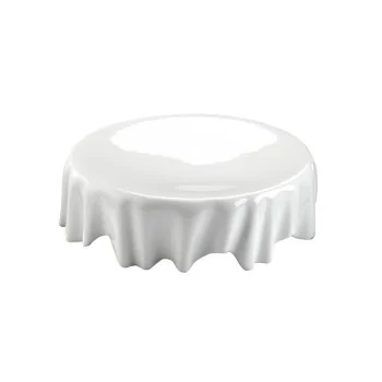 Elegant White China Plateau Plate Dresscoat - 22 cm Diam. - 6.5 cm Ht - 0.9L Vol. - Set of Three Pieces