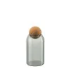 Elegant Borosilicate Glass Cereal & Nut Dispenser - Grey - Diam. 9 cm - Ht 18.5 cm - Capacity 0.7L