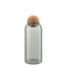 Elegant Borosilicate Glass Cereal & Nut Dispenser - Grey - Diam. 9 cm - Ht 23.5 cm - Capacity 1.0L