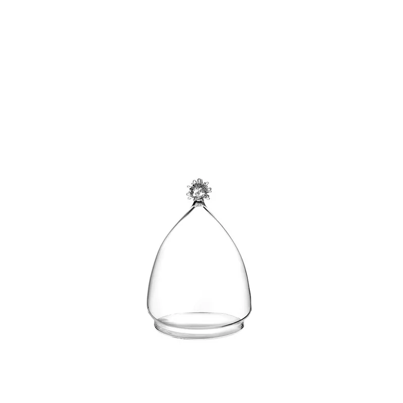 Elegant Borosilicate Glass Cloche - Diam. 8.5 cm - Ht 12.5 cm