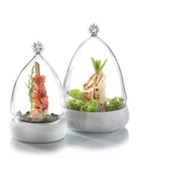 Elegant Borosilicate Glass Cloche - Diam. 8.5 cm - Ht 12.5 cm