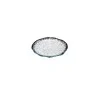 Elegant Plate Ombra - Clear Glass with Black Decorative Trim - Diam. 24.5 cm - Set of 6