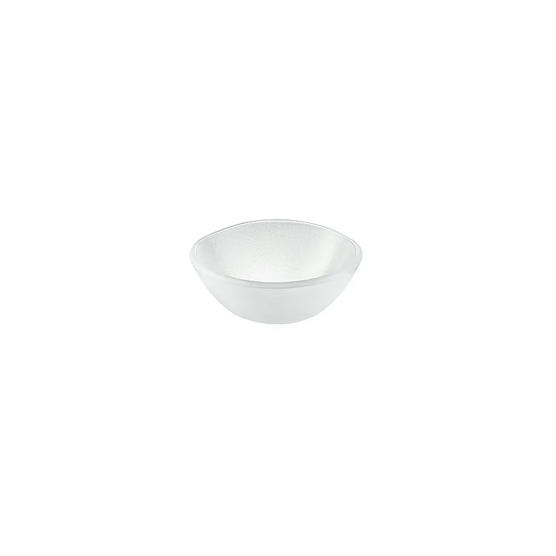 Elegant Glass Bowl Gelo - Structured/Satined Finish - Diam. 14 cm - Ht 4.5 cm - Capacity 0.35L - Offered in Sets of 12.