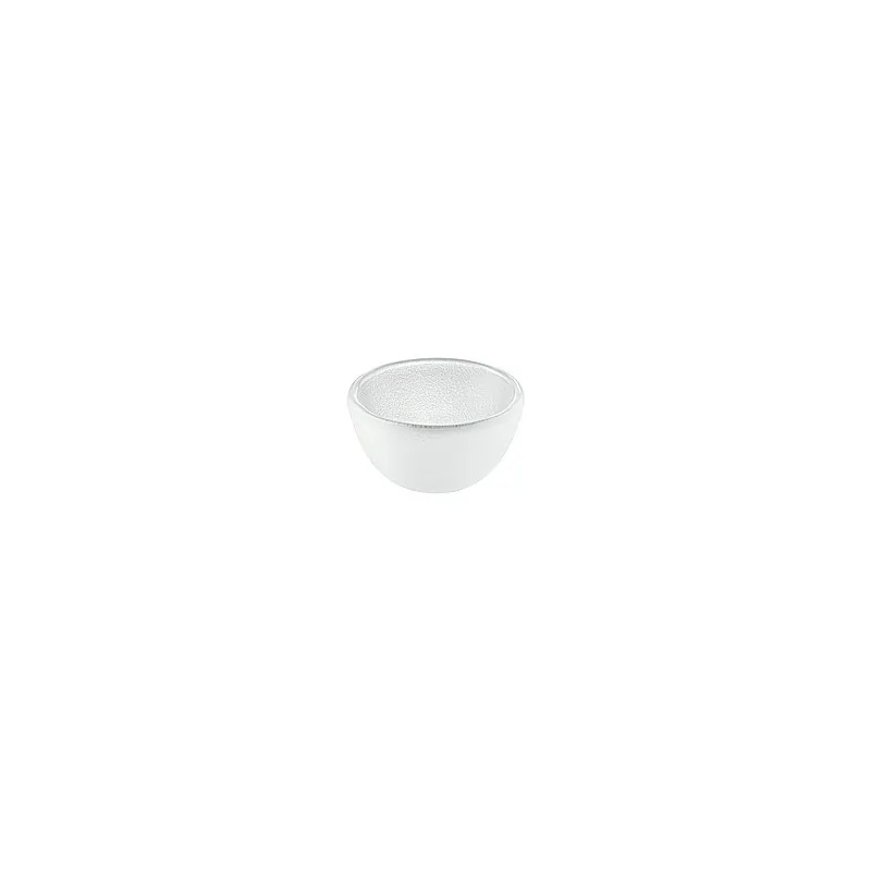 Elegant Glass Bowl Gelo - Structured/Satined Finish - Diam. 21 cm - Ht 6 cm - Capacity 1.0L - Pack of 6