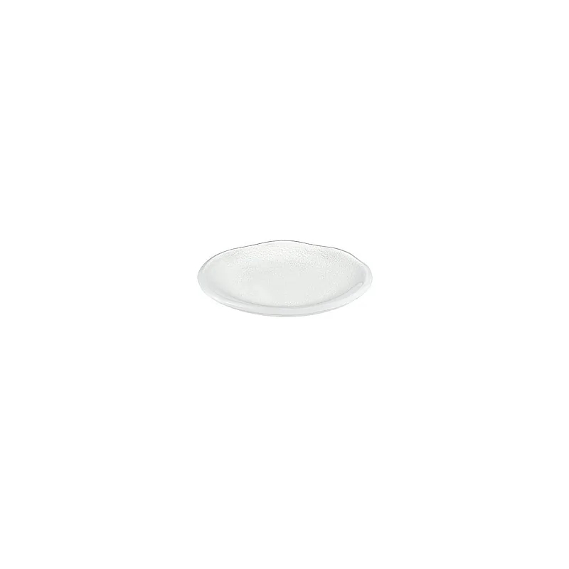 Elegant Glass Plate - Satined Finish - Diam. 14 cm - Pack of 12