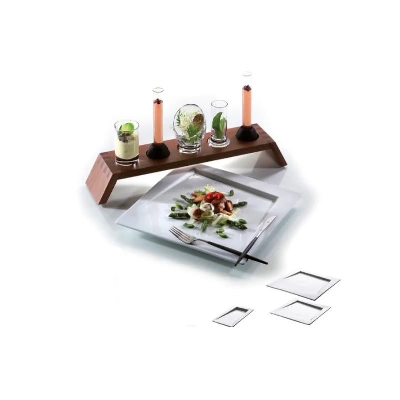 Elegant White Porcelain Rectangular Plate Module - 22 cm x 11 cm - 12 Piece Set