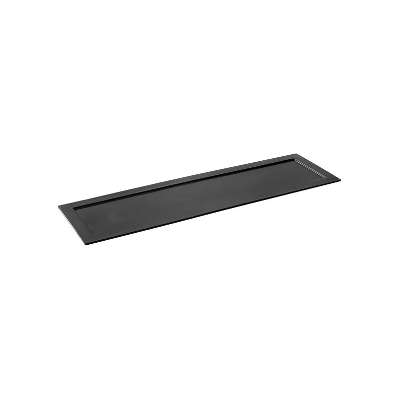 Elegant Base Tray Modul - Matt Black Melamine - 95.5 x 28 x 1.8 cm (2-Piece Set)