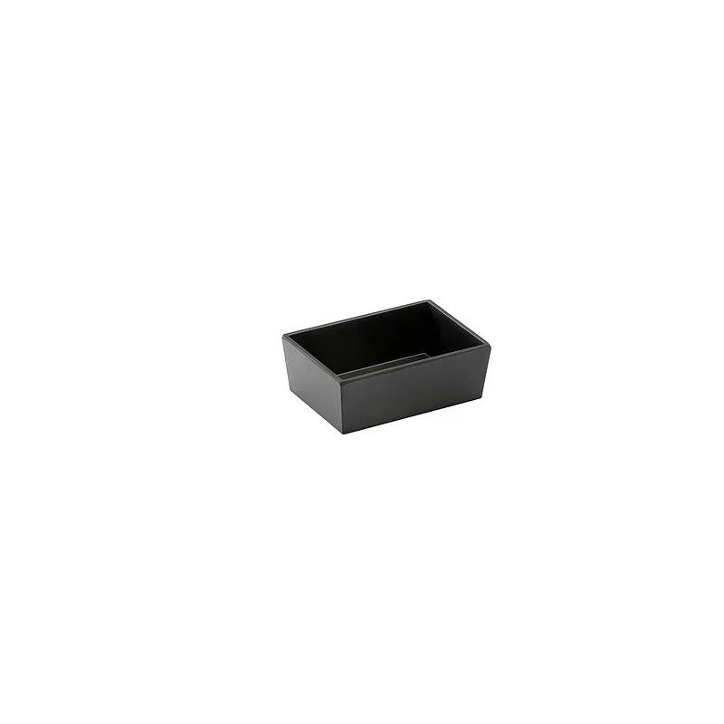 Elegant Black Melamine Box - 12.8 x 9 x 4.5 cm - Set of Four