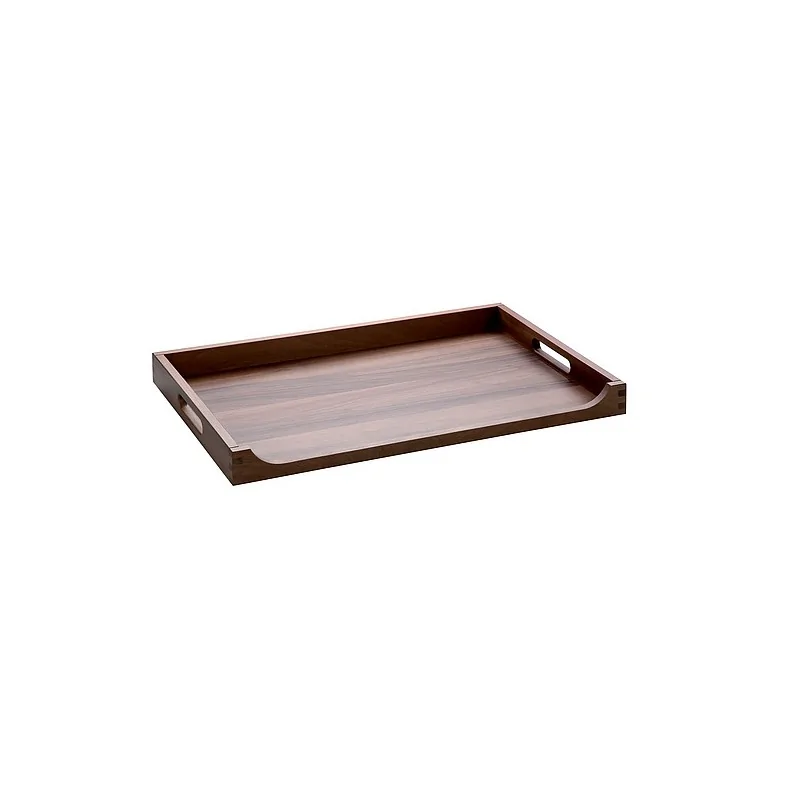 Elegant Walnut Solid Wood Room Service Tray - 60 cm x 40 cm x 5.4 cm Elegant Walnut Solid Wood Room Service Tray - 60 cm x 40 cm x 5.4 cm