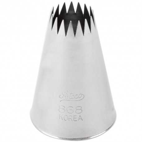 Ateco 868 Ateco 868 - French Star Pastry Tip .63'' Opening Diameter- Stainless Steel Fine Open Star (Petits Fours) Pastry Tips Ateco 868 Ateco 868 - French Star Pastry Tip .63'' Opening Diameter- Stainless Steel Fine Open Star (Petits Fours) Pastry Tips