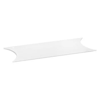 Elegant Tempered Glass Buffet Platter - White - 49 x 21 x 0.4 cm