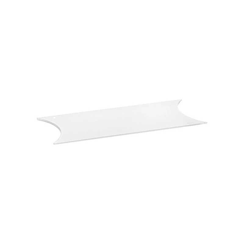 Elegant Tempered Glass Buffet Platter - White - 49 x 21 x 0.4 cm