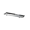Elegant Hammered 18/10 Stainless Steel Tray with Feet - 62 x 18 x 5 cm
