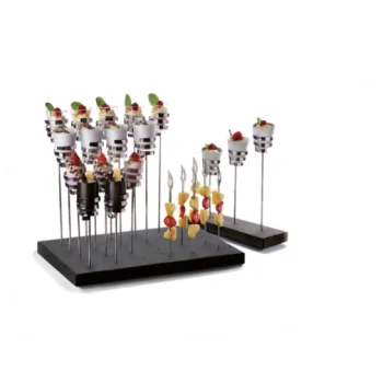 Elegant Slate Skewer Plate - Double Layer - Unsealed Dimensions: 35 x 25 x 2.6 cm
