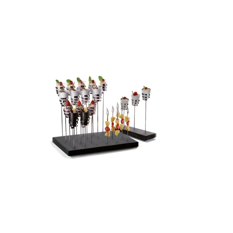 Elegant Slate Skewer Plate - Double Layer - Unsealed Dimensions: 35 x 25 x 2.6 cm