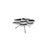 Elegant Hammered Stainless Steel Etagere 7 Miniature Plates (Diam. 25 cm - Ht 9 cm)