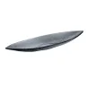Elegant Dark Grey Glass Oblong Buffet Bowl - 96 x 29 cm