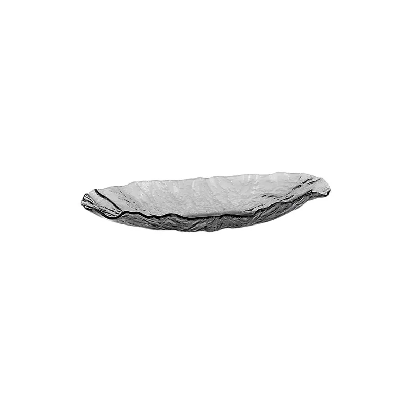 Elegant Bowl - Dark Grey Glass - 41 x 19.5 x 5.5 cm