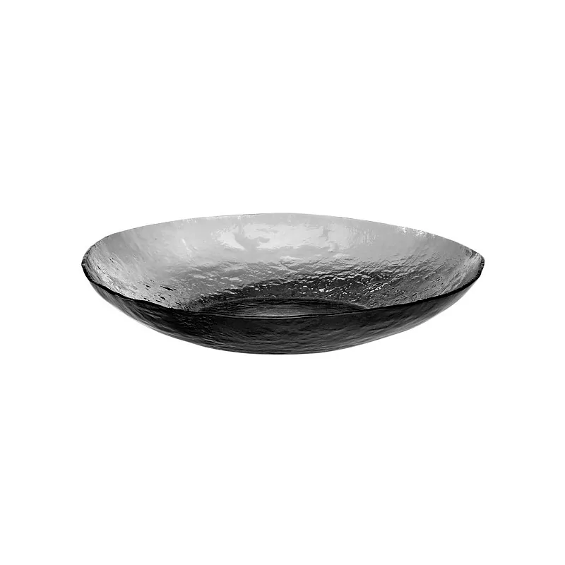 Elegant Dark Grey Glass Buffet Bowl - Diam. 82 cm Ht 15 cm
