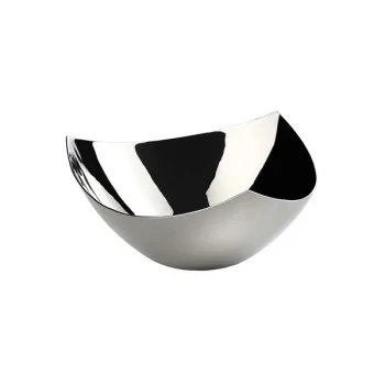 Elegant Bowl - Triangular Design - 18/10 Stainless Steel - Mirror Polished - Diam. 22 cm - Ht 10.5 cm - Capacity 1.25L