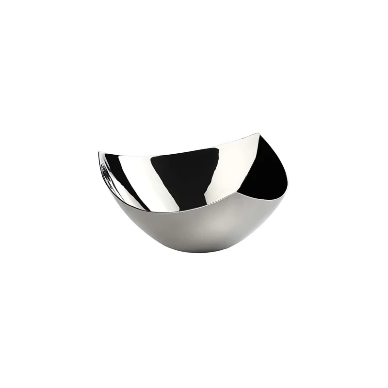 Elegant Bowl - Triangular Design - 18/10 Stainless Steel - Mirror Polished - Diam. 22 cm - Ht 10.5 cm - Capacity 1.25L