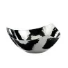 Elegant Triangular Bowl - 18/10 Stainless Steel - Hammered Finish - Diam. 40 cm - Ht 16 cm - Capacity 7.0L