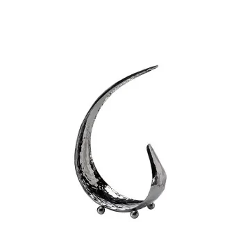Elegant Bowl Sixth Sense - 18/10 Stainless Steel - Hammered Finish - Dimensions: 37 x 17.5 x 54 cm