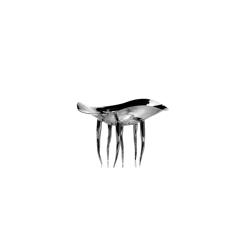 Elegant Medusa Bowl - 18/10 Stainless Steel - Hammered Finish - 25.5 x 25 x 16.5 cm